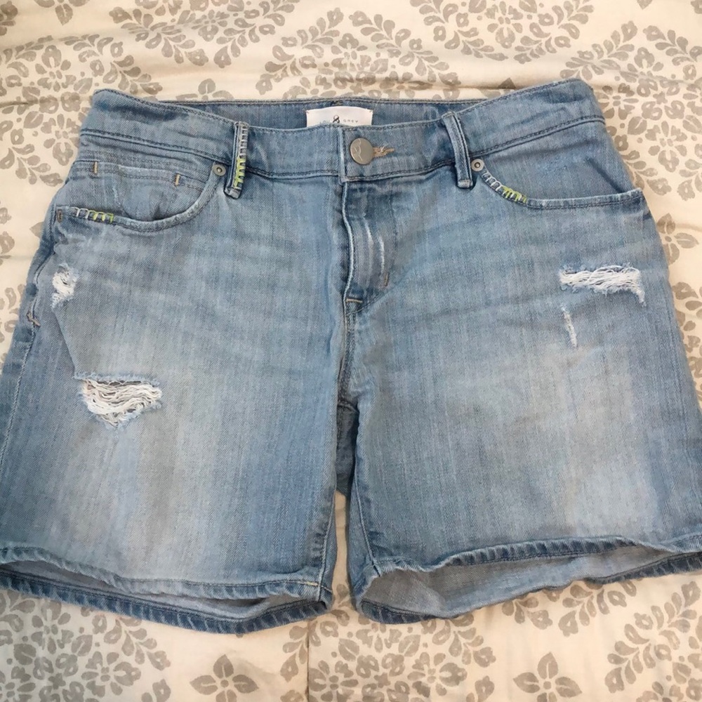 Lou & Grey Distressed Jean Shorts